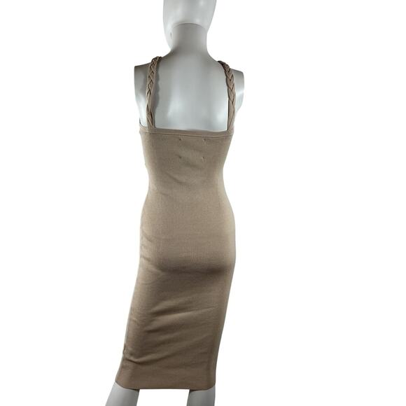 Le Superbe 'Eve' Beige Viscose Midi Dress Size XS - Picture 3 of 4
